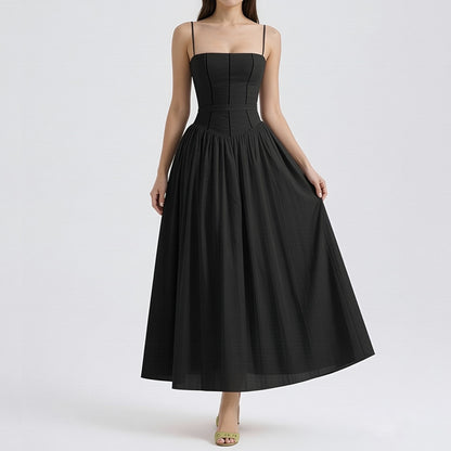 Elegant Summer Flared Strap Dress – Floral Style showcasing flared design and stunning floral patterns for summer elegance.