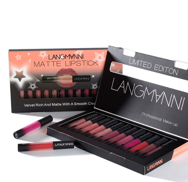 Matte lipstick set multiple lip colors