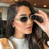Rhinestone Oval Sunglasses UV400 lenses