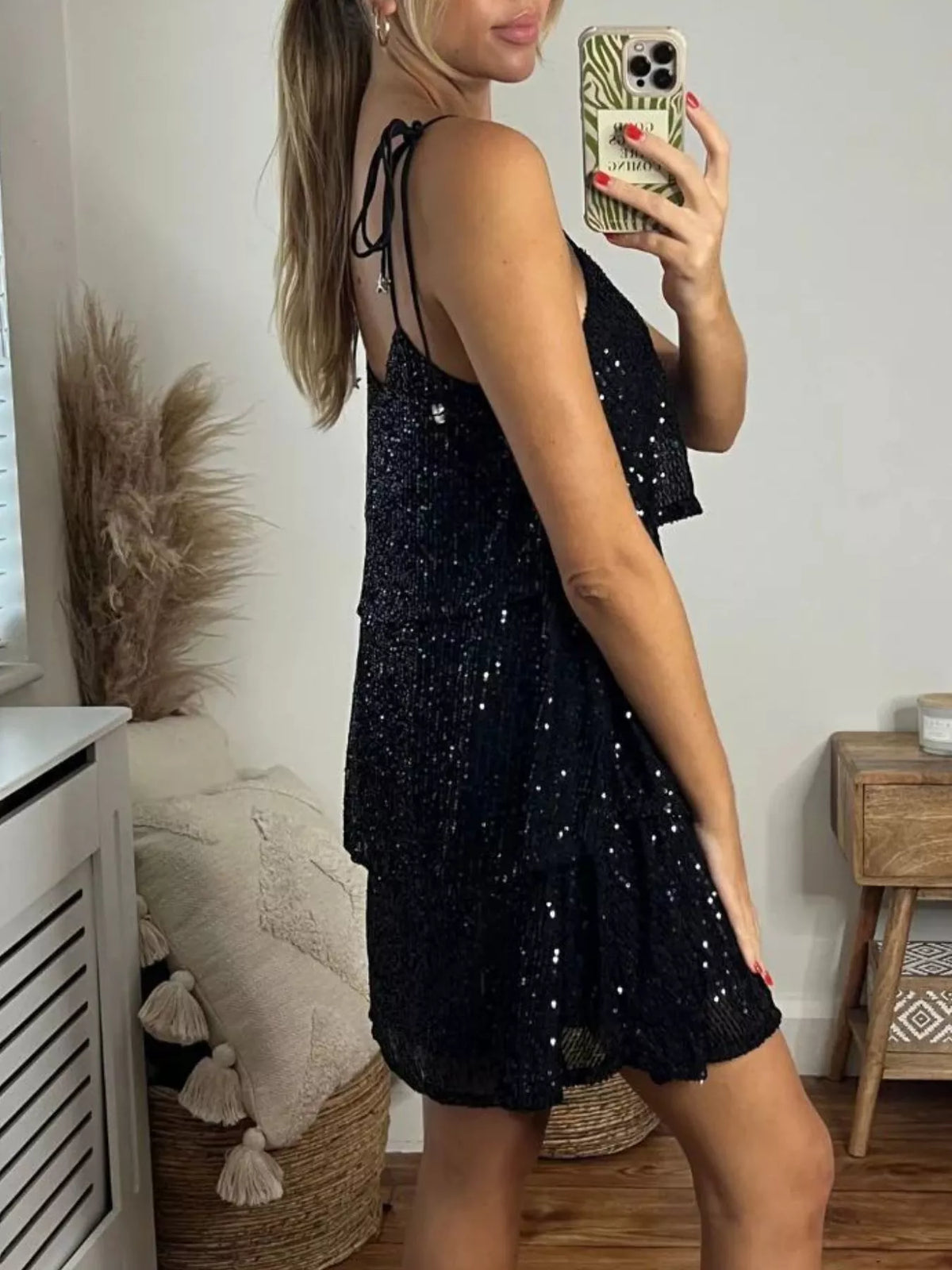 Plus size sequin mini dress evening outfit