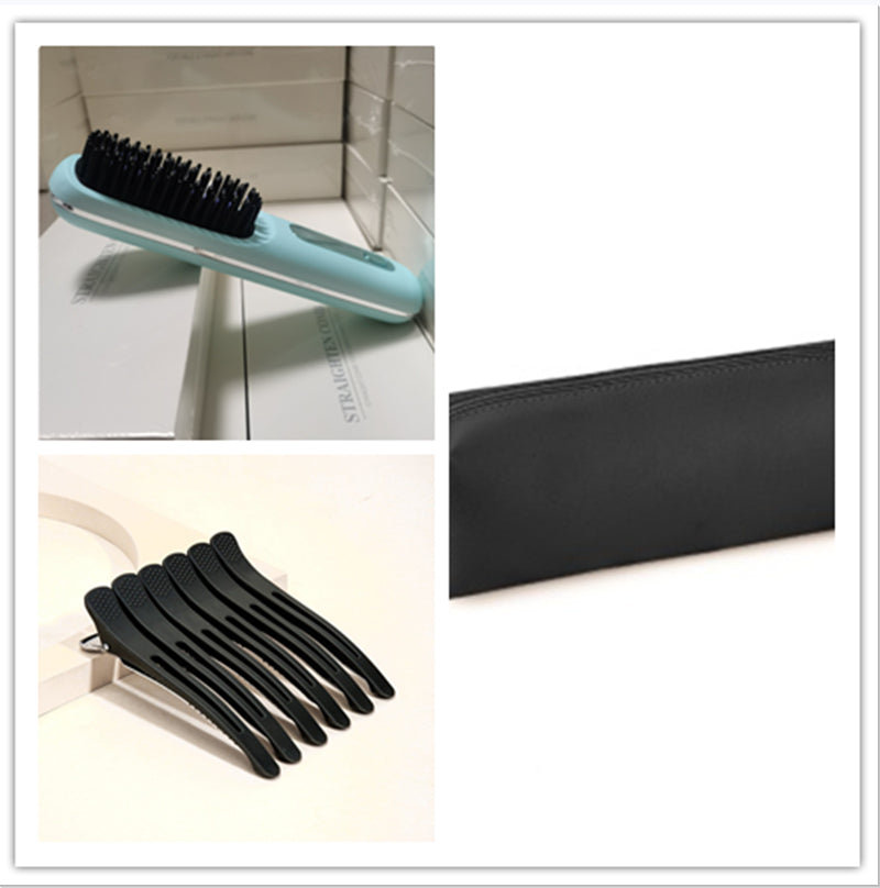 Wireless hair straightener brush for smooth hair