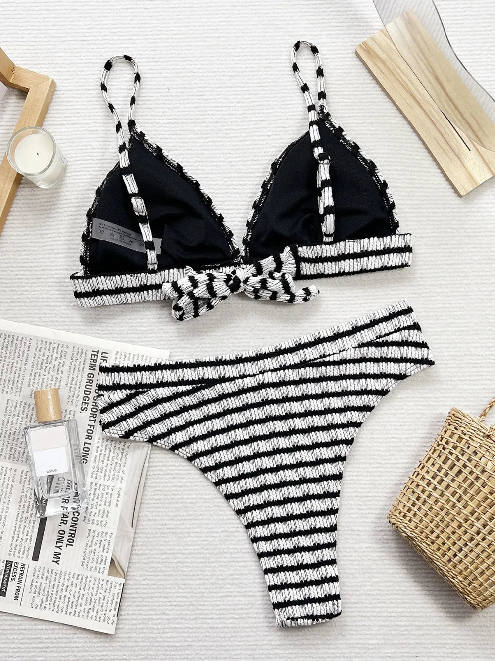 Striped Two-Piece Swim Set – Women&