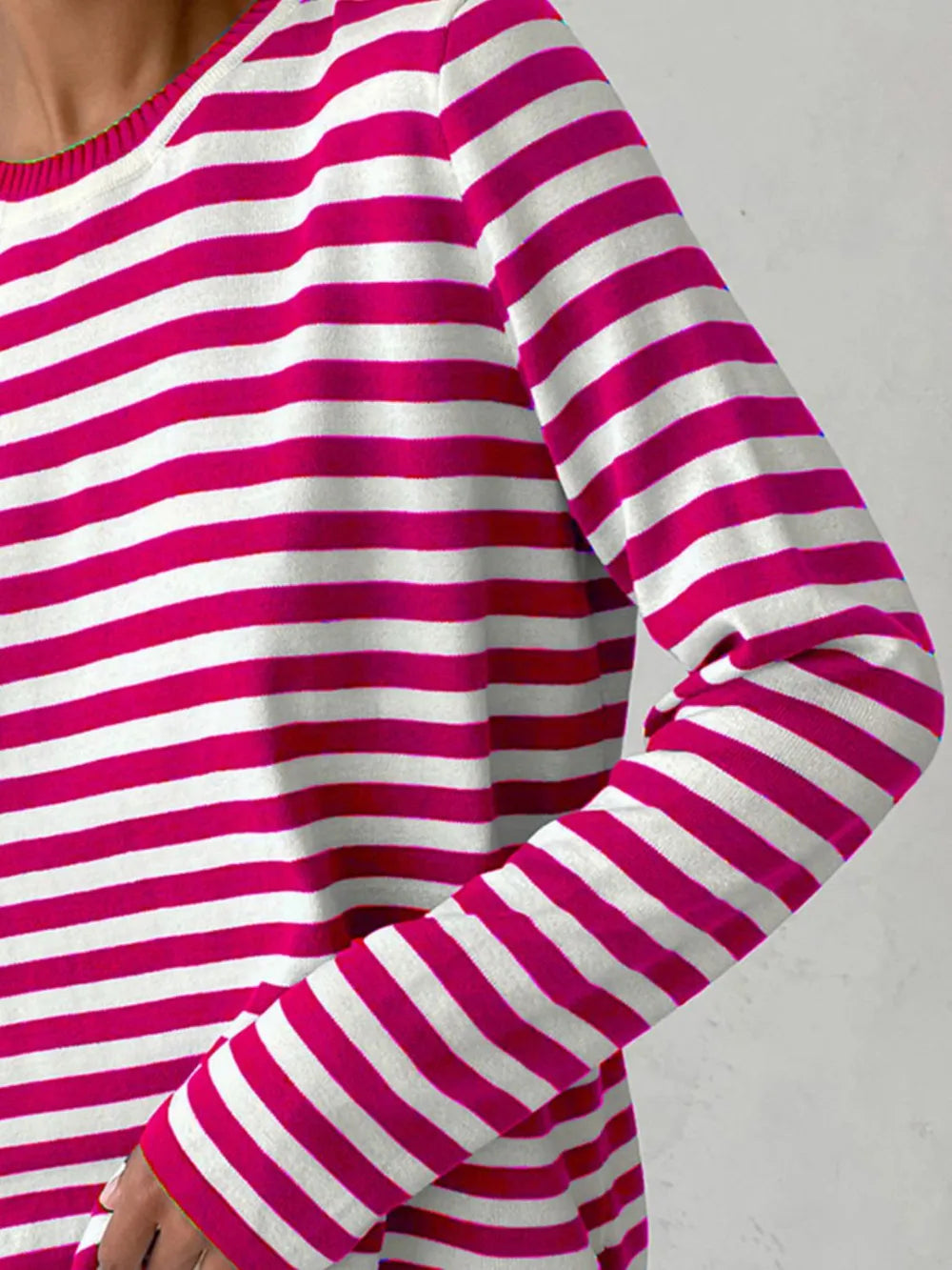 Striped Long Sleeve Sweater styled outfit